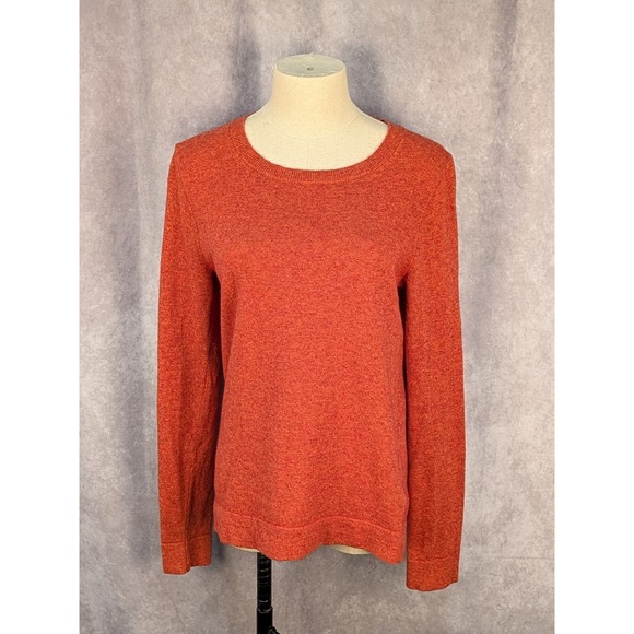 J.Crew Sweaters - J.Crew‎ Teddie Sweater Womens Small Orange Heathered Crewneck Pullover Knit Top